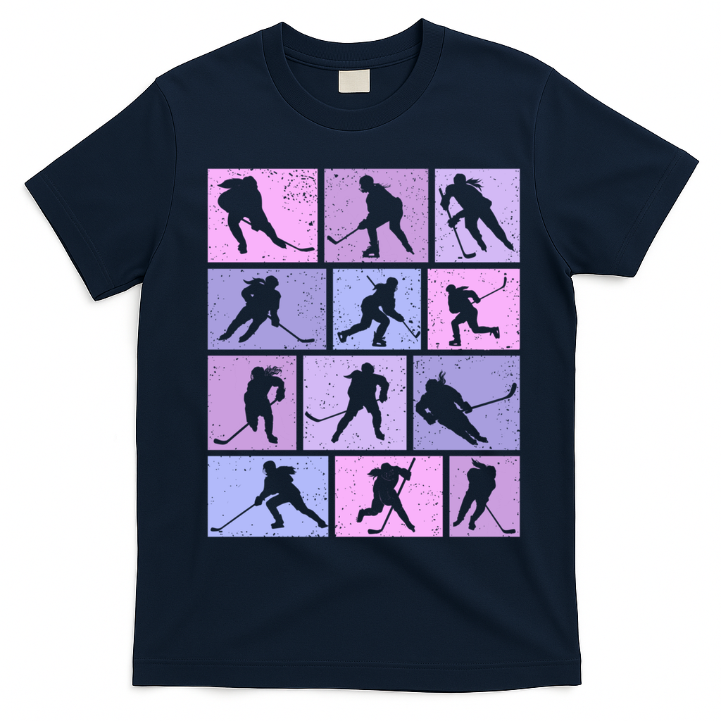 Hockey Ice Hockey Gift T-Shirt - Navy Blue