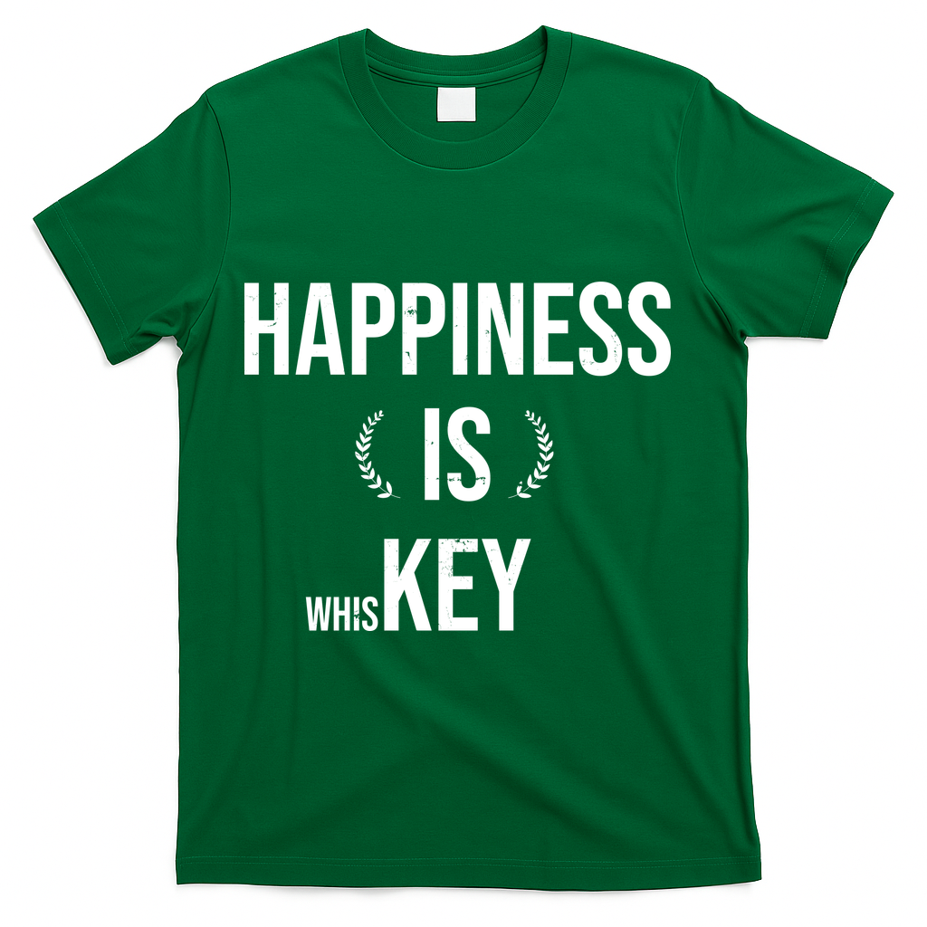 Happiness Is Key (Whiskey) T-Shirt - Green