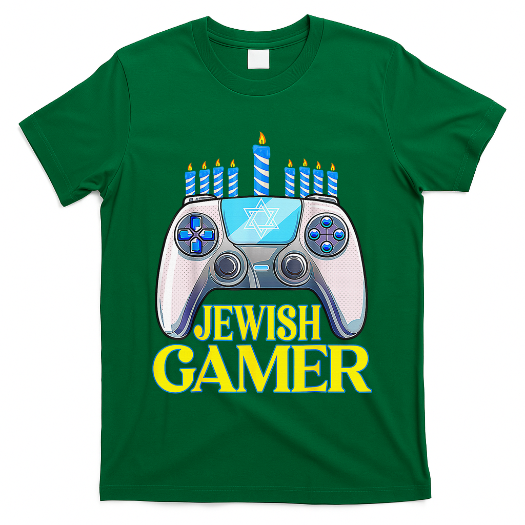 Hanukkah Jewish Gamer Video Game Christmas Xmas Boys T-Shirt