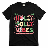 Holly Jolly Vibes Christmas T-Shirt - Black