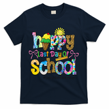 Happy Last Day Of School Substitute Teacher Life Summer T-Shirt - Navy