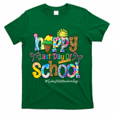 Happy Last Day Of School Substitute Teacher Life Leopard T-Shirt - Green