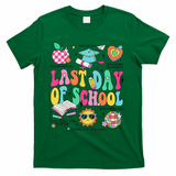 Happy Last Day Of School Teacher Girl Grad Hello Summer T-Shirt - Green