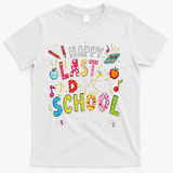 Happy Last Day Of School Lunch Lady Summer Design Gift T-Shirt - White