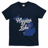 Higgins Lake Michigan MI Map T-Shirt