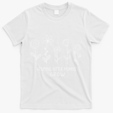 Helping Little Minds Grow Wildflower Kindergarten Teacher T-Shirt - White