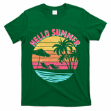 Retro Hello Summer T-Shirt - Green