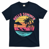 Retro Hello Summer T-Shirt - Navy