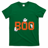 Halloween Master Builder Boo Ghost Building Blocks Bricks T-Shirt - Irish Green