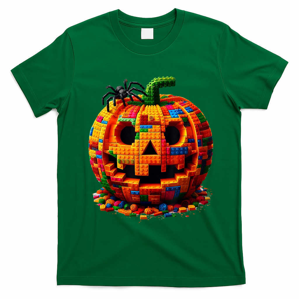 Halloween Master Builder Pumpkin T-Shirt - Irish Green