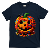 Halloween Master Builder Pumpkin T-Shirt - Navy Blue