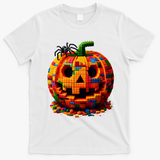 Halloween Master Builder Pumpkin T-Shirt - White