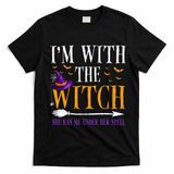 Halloween Matching Couples Costume IM With The Witch T-Shirt - Black