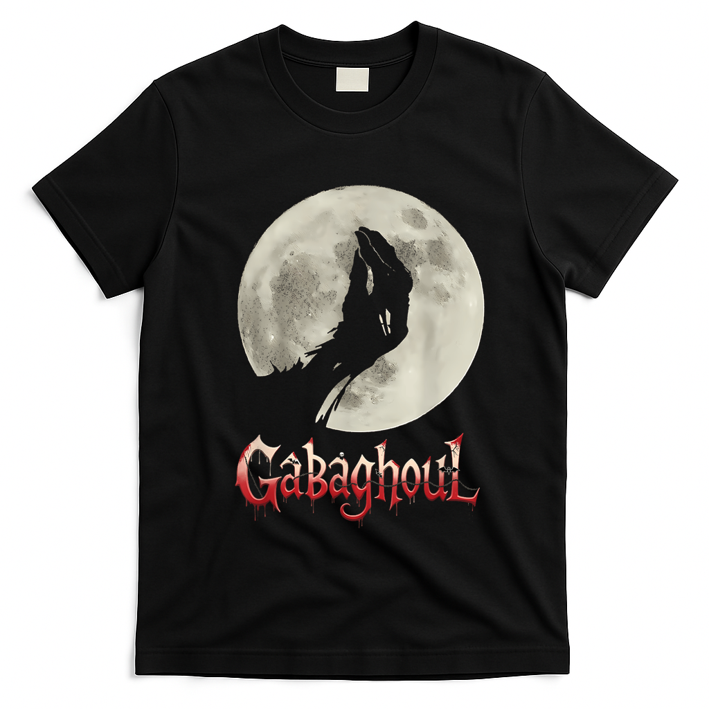 Hand Moon Gabagool Halloween T-Shirt - Black
