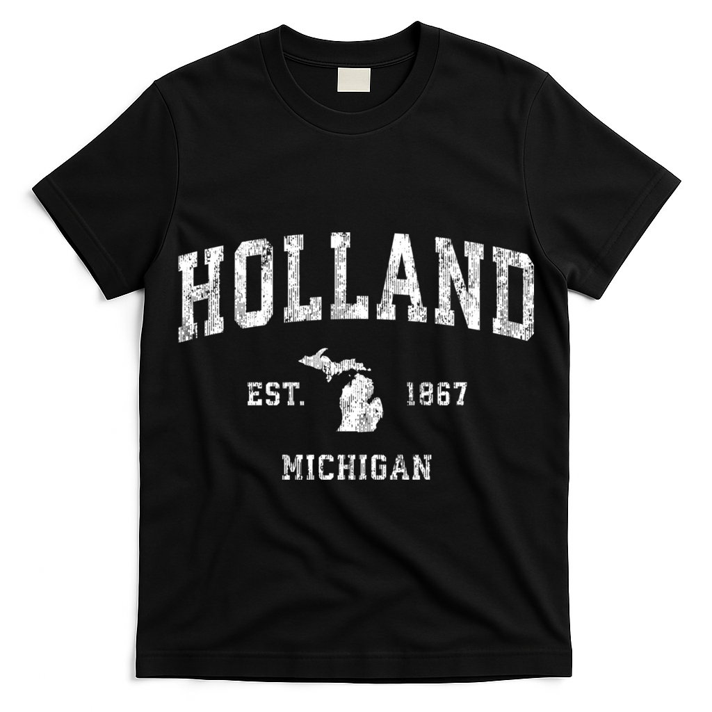 Holland Michigan Mi Vintage Athletic Sports T-Shirt