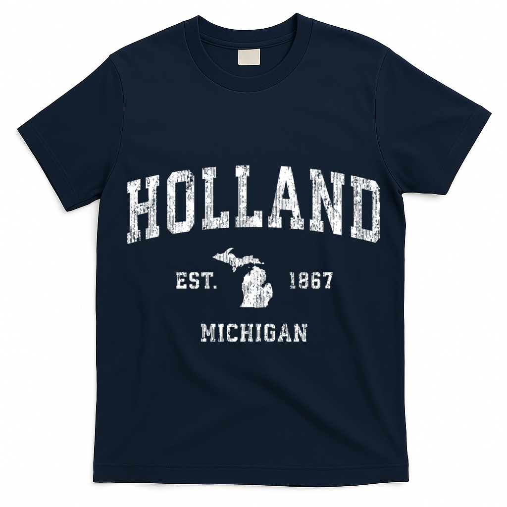Holland Michigan Mi Vintage Athletic Sports T-Shirt