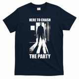 Halloween M.I.C.H.A.E.L Myers Here To Crash The Party T-Shirt - Navy Blue