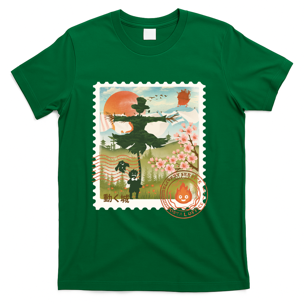 Howl's Moving Mail Stamp - Green