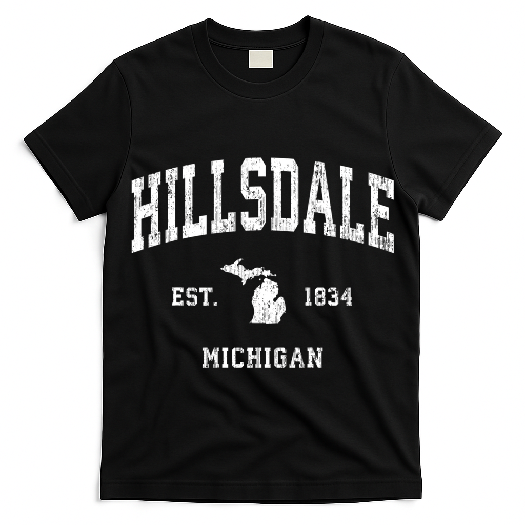 Hillsdale Michigan Mi Vintage Athletic T-Shirt