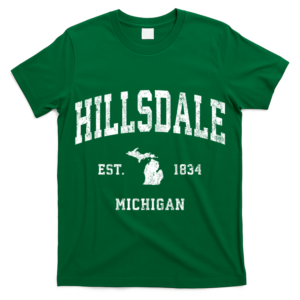 Hillsdale Michigan Mi Vintage Athletic T-Shirt