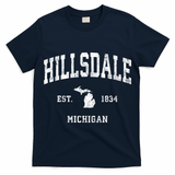 Hillsdale Michigan Mi Vintage Athletic T-Shirt