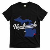 Hamtramck Michigan Mi Map T-Shirt