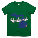 Hamtramck Michigan Mi Map T-Shirt