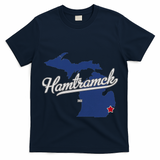 Hamtramck Michigan Mi Map T-Shirt