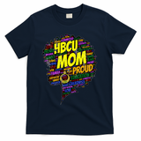 HBCU Mom Parent Graduation Afro For Women Vintage T-Shirt - Navy