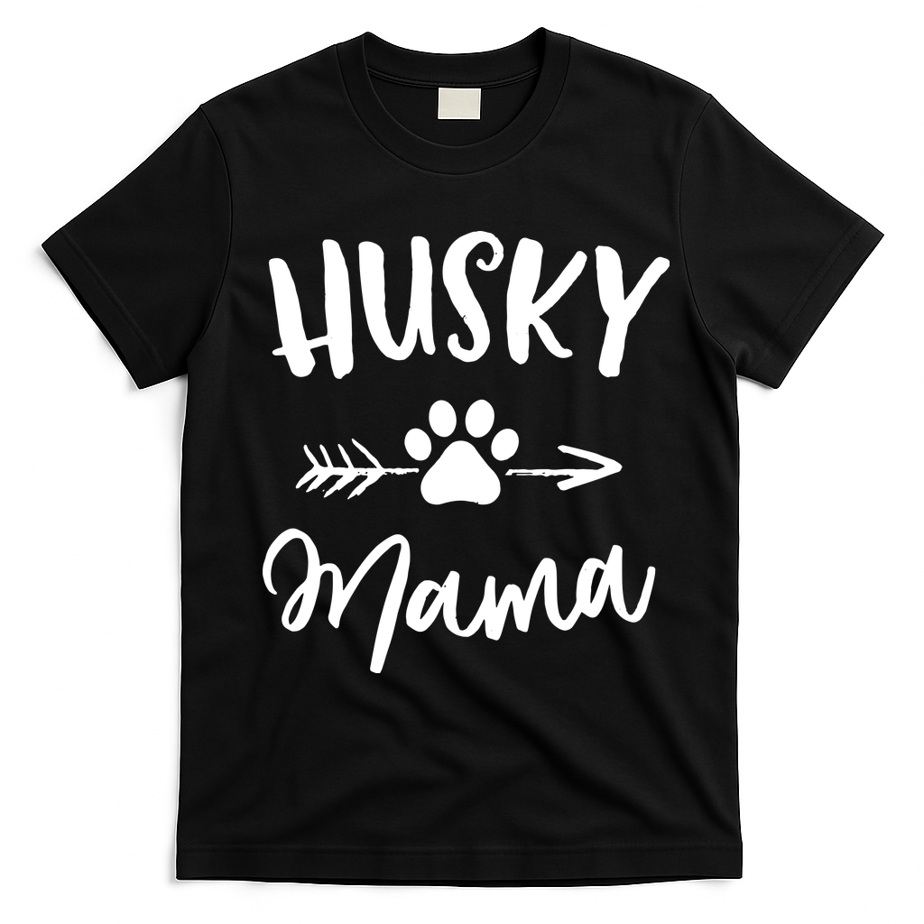 Husky Mama Siberian Husky Lover Owner Gifts Dog Mothers Day T-Shirt - Black