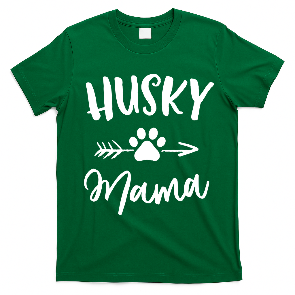 Husky Mama Siberian Husky Lover Owner Gifts Dog Mothers Day T-Shirt - Irish Green