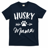 Husky Mama Siberian Husky Lover Owner Gifts Dog Mothers Day T-Shirt - Navy Blue