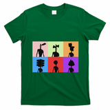 Horror Monster With Sirens For Heads Horror T-Shirt - Irish Green