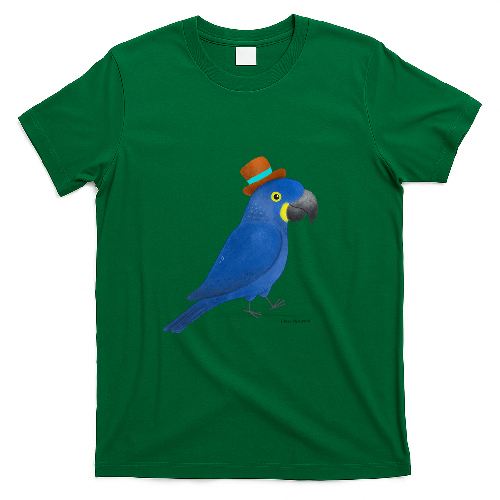 Hyacinth Macaw with hat - Green