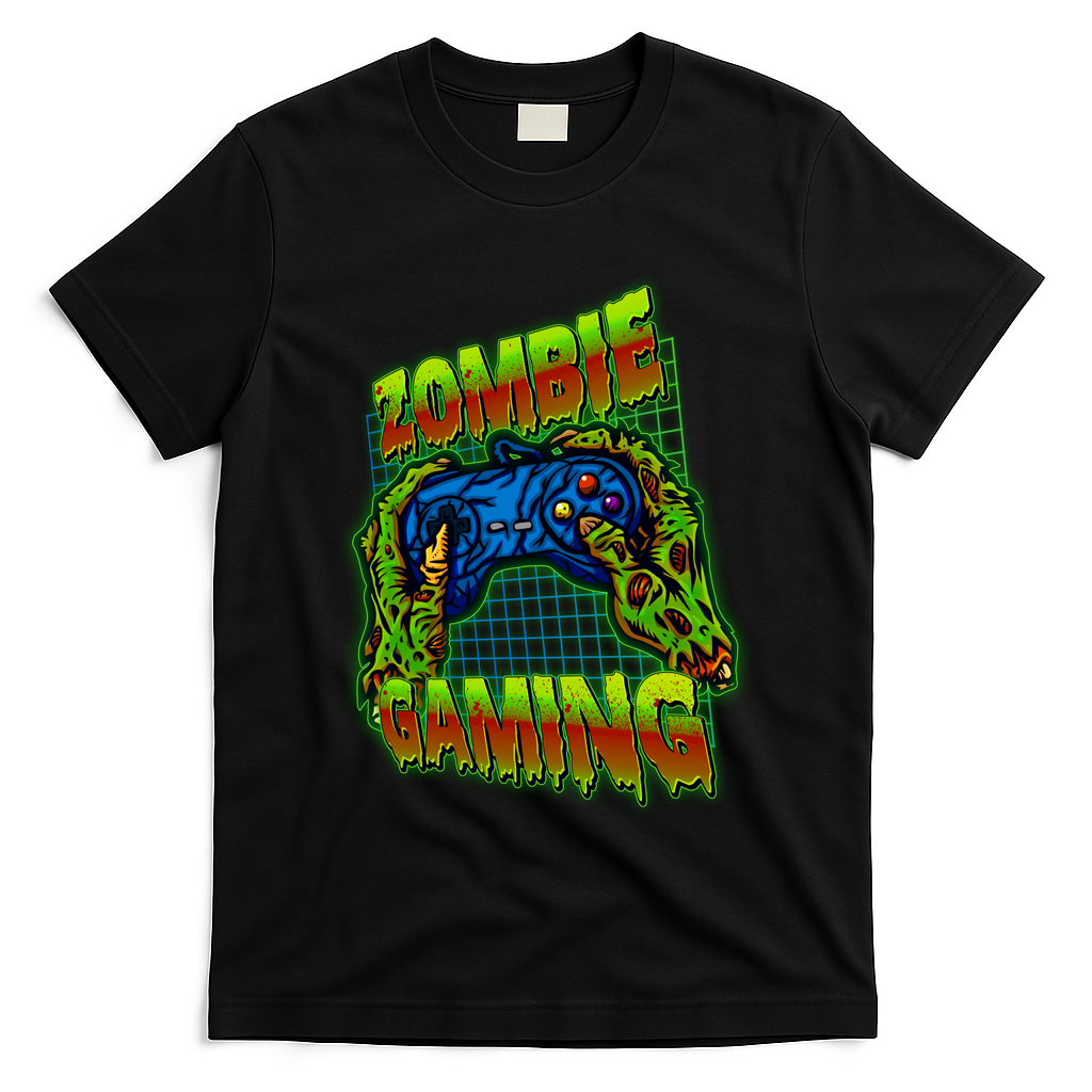 Halloween Monster Zombie Gaming Video Gamer Addict T-Shirt