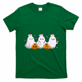 Halloween Nurse Ghosts Boo Crew T-Shirt - Irish Green