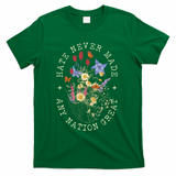 Hate Never Made Any Nation Great Anti Trump Vintage Flowers T-Shirt - Green