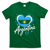 Heart of Argentina Graphic for Proud Fans T-Shirt - Irish Green