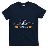 Hello Pumpkin Cute Fall T-Shirt - Navy