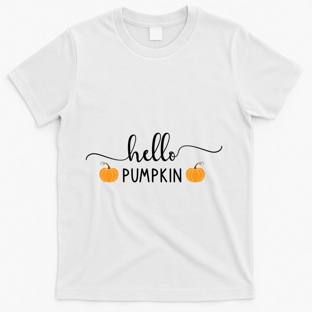 Hello Pumpkin Cute Fall T-Shirt - White