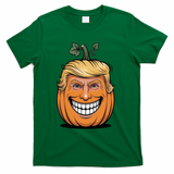 Halloween Pumpkin Donald Trump Funny T-Shirt - Green