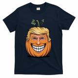 Halloween Pumpkin Donald Trump Funny T-Shirt - Navy