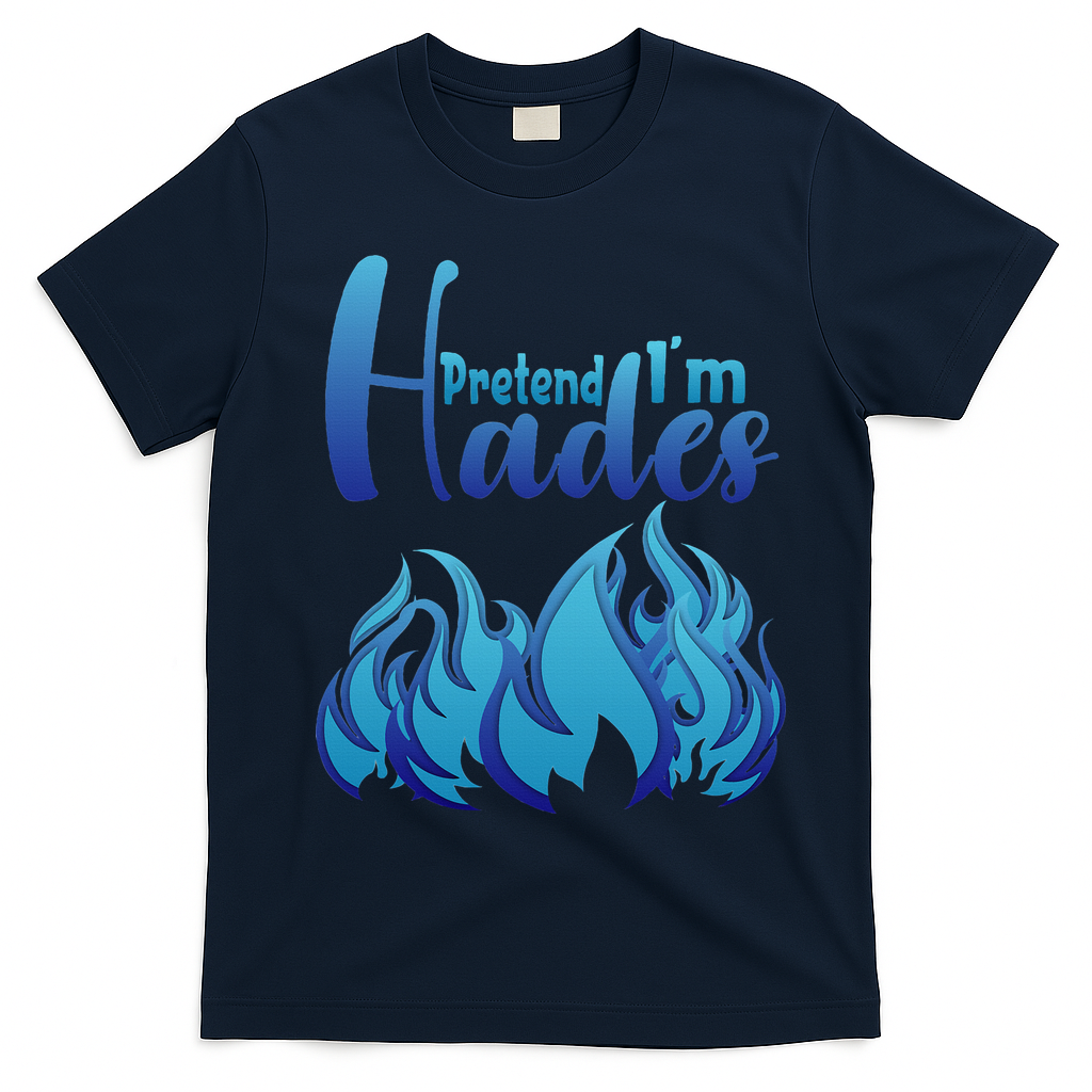 Halloween Pretend Im Hades Costume Greek God T-Shirt - Navy Blue