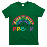 Hello Pre K Rainbow Back To School Teacher Student T-Shirt - Green