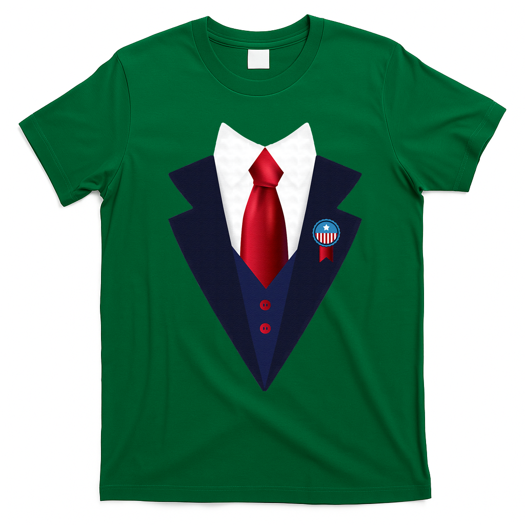 Halloween President Politician Suit Costume Trump T-Shirt - Irish Green