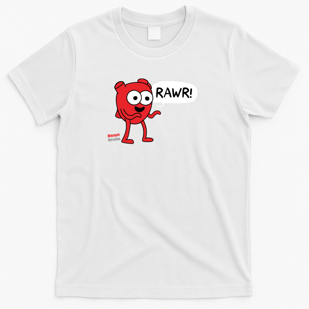 Heart Rawr - White