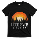Hood River Oregon Or Retro 80s Vintage Christmas T-Shirt - Black