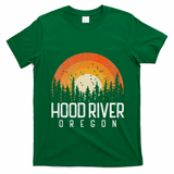 Hood River Oregon Or Retro 80s Vintage Christmas T-Shirt - Irish Green