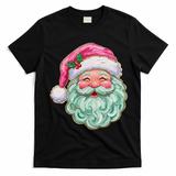 Hand-painted Retro Santa Claus Christmas Cute T-Shirt - Black