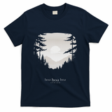 Hoa Season Autumn Fall Mist Trendy Graphic T-Shirt - Navy